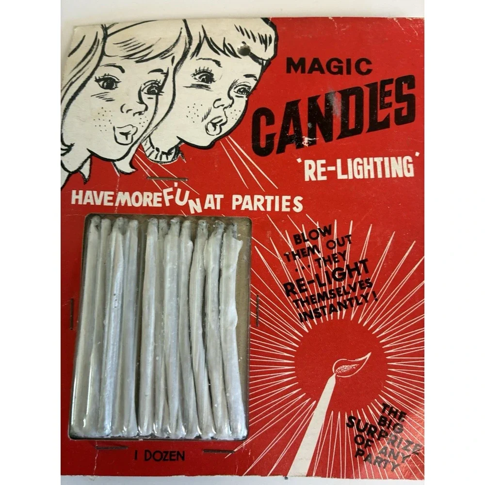 Magic Candles Re-Lighting Ever Lit Candles Made In Japan 60s Vintage‎ NEW